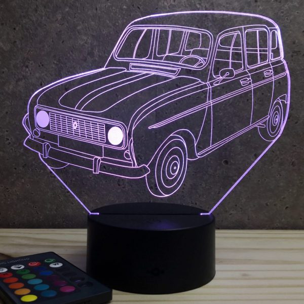Lampe illusion 3D Renault 4L