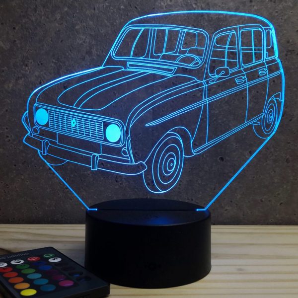 Lampe illusion 3D Renault 4L