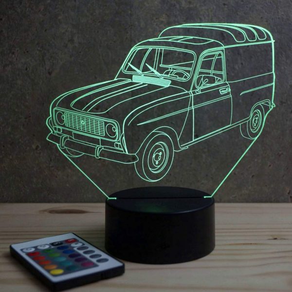 Lampe illusion 3D Renault 4L F4