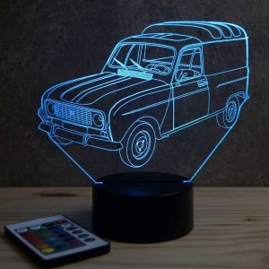 Lampe illusion 3D Renault 4L F4