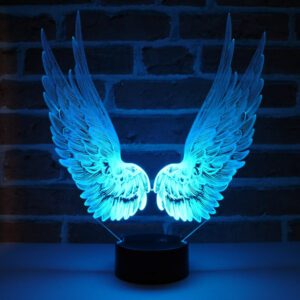 Lampe illusion 3D Ailes d'ange