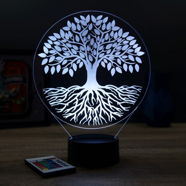 Lampe illusion 3D arbre de vie