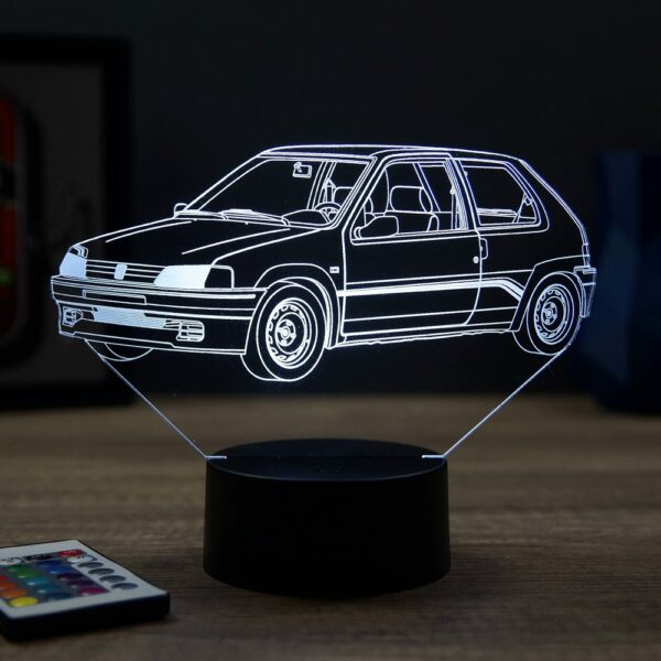 Lampe illusion 3D Peugeot 106 Rally Phase 1