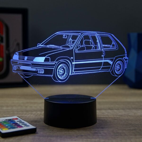 Lampe illusion 3D Peugeot 106 Rally Phase 1