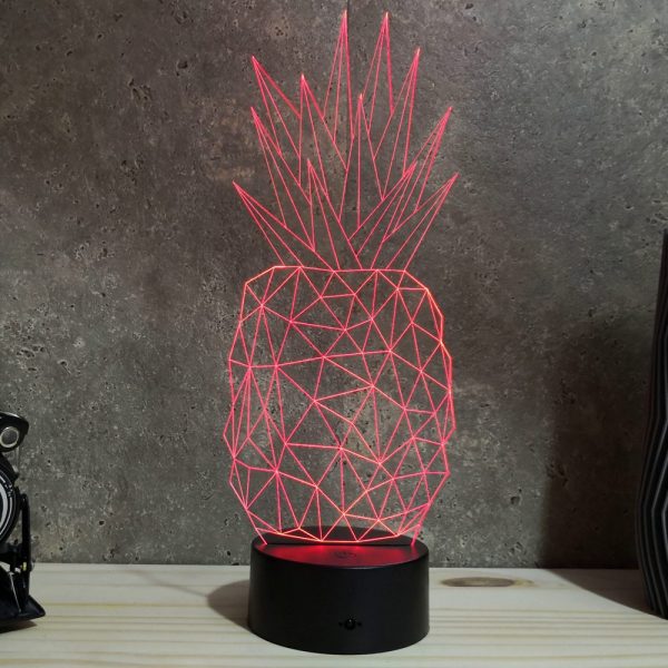Lampe illusion 3D Ananas Origami
