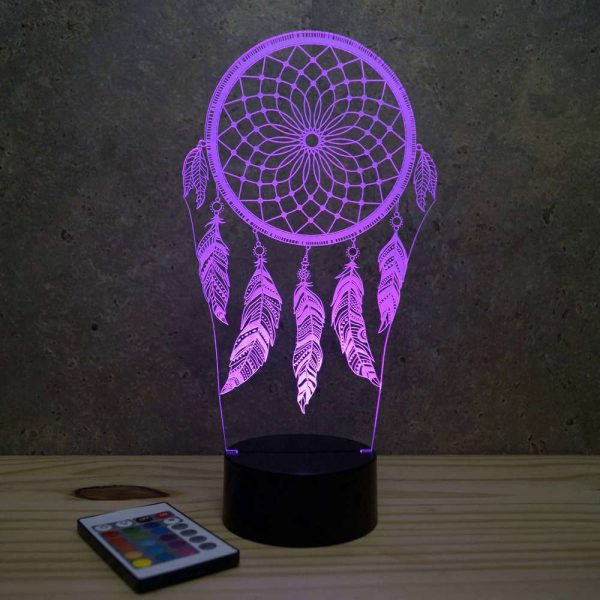 Lampe illusion 3D Attrape rêves