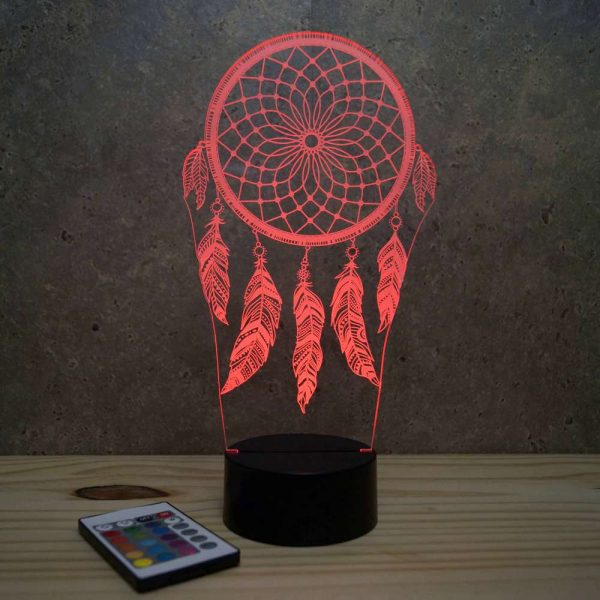 Lampe illusion 3D Attrape rêves