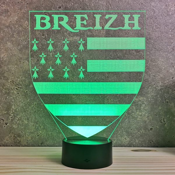 Lampe illusion 3D Bretagne Breizh