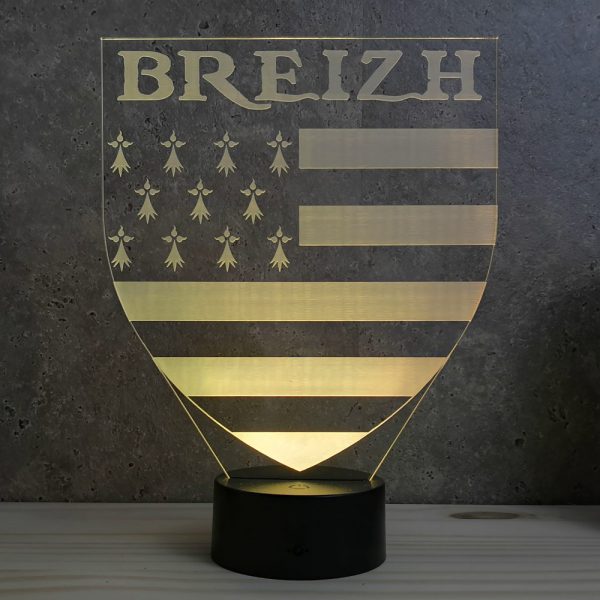 Lampe illusion 3D Bretagne Breizh