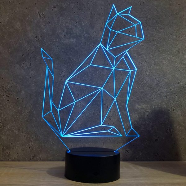 Lampe illusion 3D Chat Origami