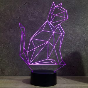 Lampe illusion 3D Chat Origami