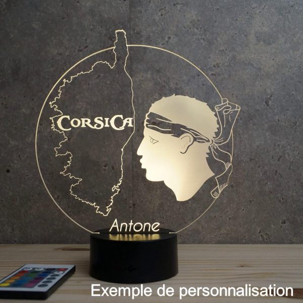Lampe illusion 3D Corsica Corse