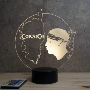 Lampe illusion 3D Corsica Corse