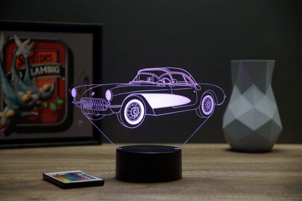 Lampe illusion 3D Corvette C1 1957