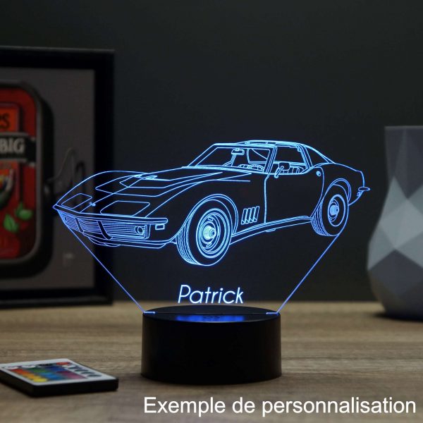 Lampe illusion 3D Corvette C3 1968