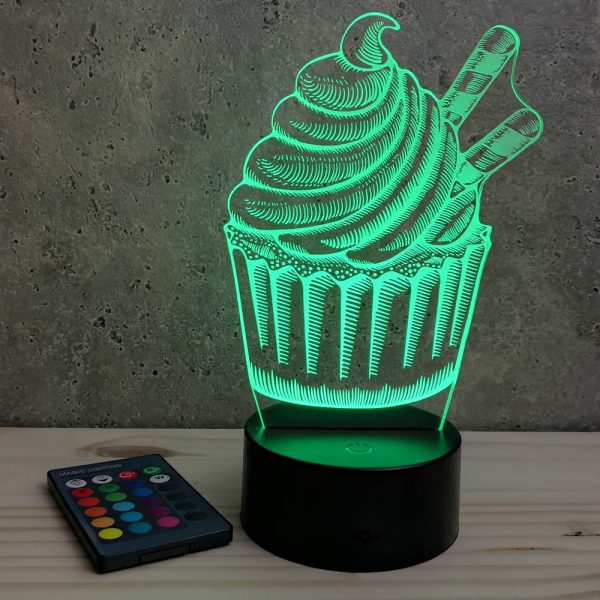 Lampe illusion 3D CupCake