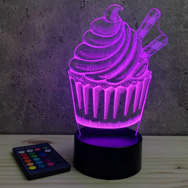 Lampe illusion 3D CupCake