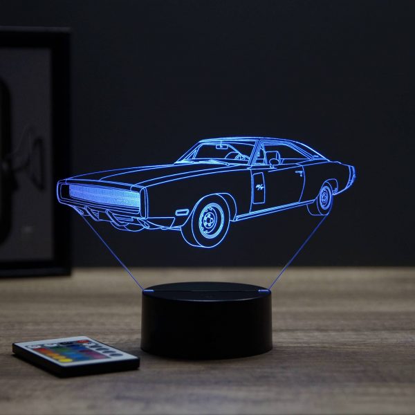 Lampe illusion 3D Dodge Charger 1970