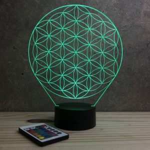 Lampe illusion 3D Fleur de vie
