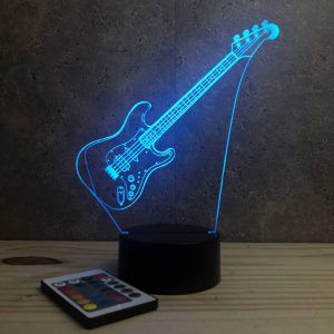 Lampe illusion 3D Guitare Basse
