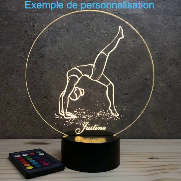 Lampe illusion 3D Gymnaste
