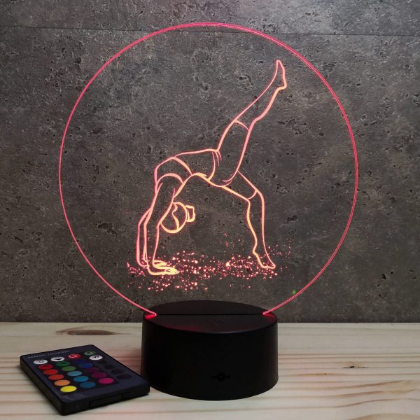 Lampe illusion 3D Gymnaste