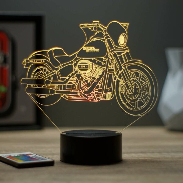 Lampe illusion 3D FatBoy Harley Davidson