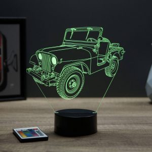 Lampe illusion 3D Jeep Willys M38 A1