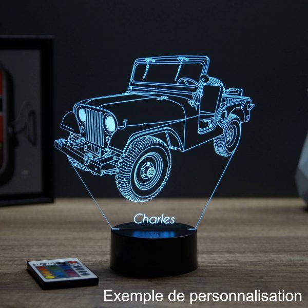 Lampe illusion 3D Jeep Willys M38 A1