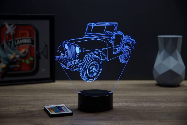 Lampe illusion 3D Jeep Willys M38 A1