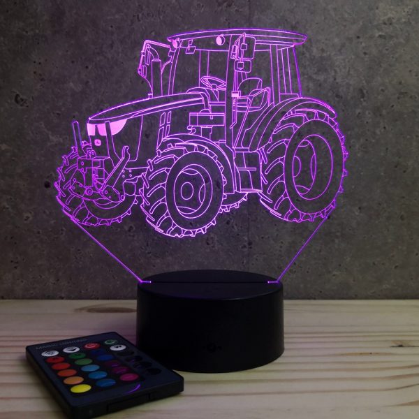 Lampe illusion 3D Tracteur John Deere
