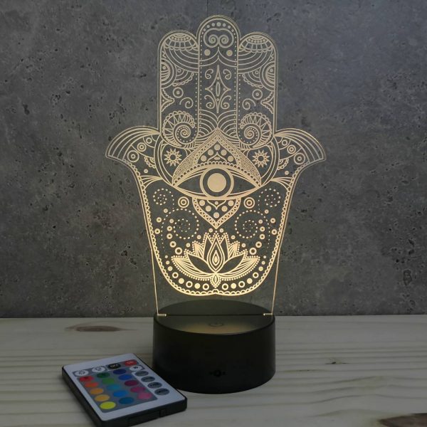 Lampe illusion 3D main de Fatma