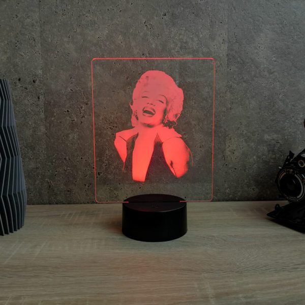 Lampe illusion 3D Marilyn Monroe