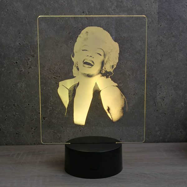 Lampe illusion 3D Marilyn Monroe