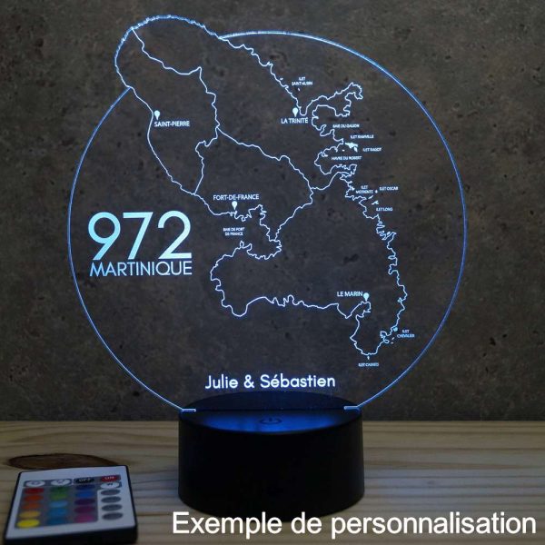 Lampe illusion 3D Martinique