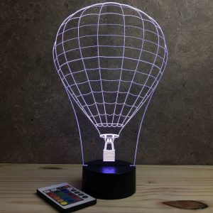 Lampe illusion 3D Montgolfière