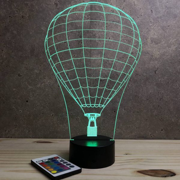 Lampe illusion 3D Montgolfière