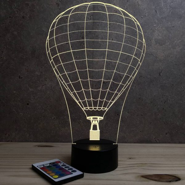 Lampe illusion 3D Montgolfière
