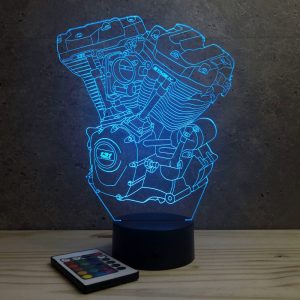 Lampe illusion 3D Moteur Harley Davidson