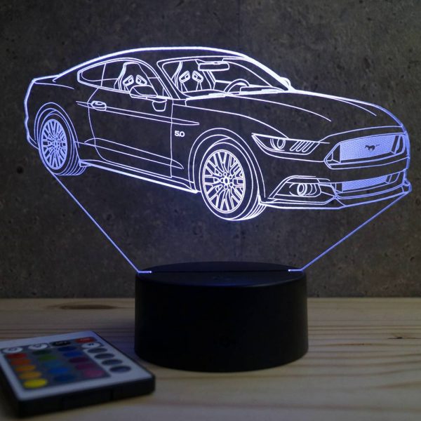 Lampe illusion 3D Ford Mustang GT 1967