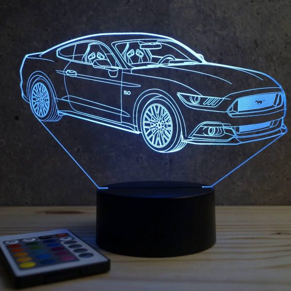 Lampe illusion 3D Ford Mustang GT 1967