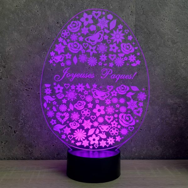 Lampe illusion 3D Œuf de Pâques