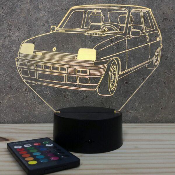 Lampe illusion 3D Renault R5 Alpine Turbo