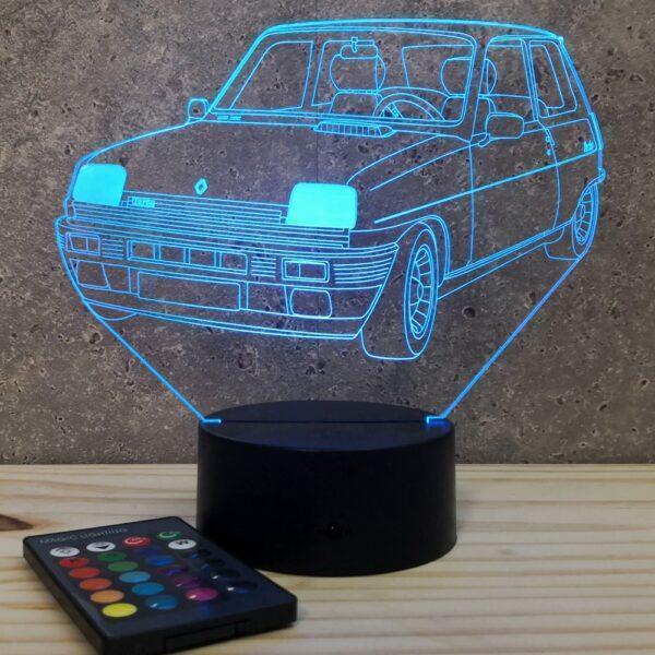 Lampe illusion 3D Renault R5 Alpine Turbo