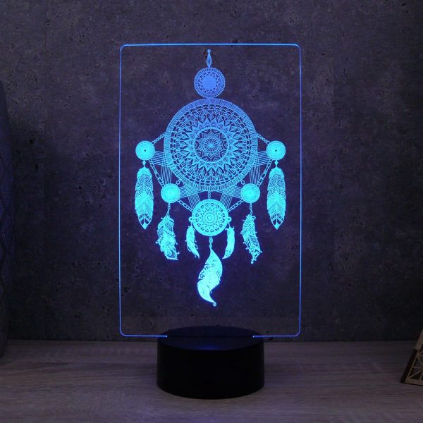 Lampe illusion 3D Attrape rêves
