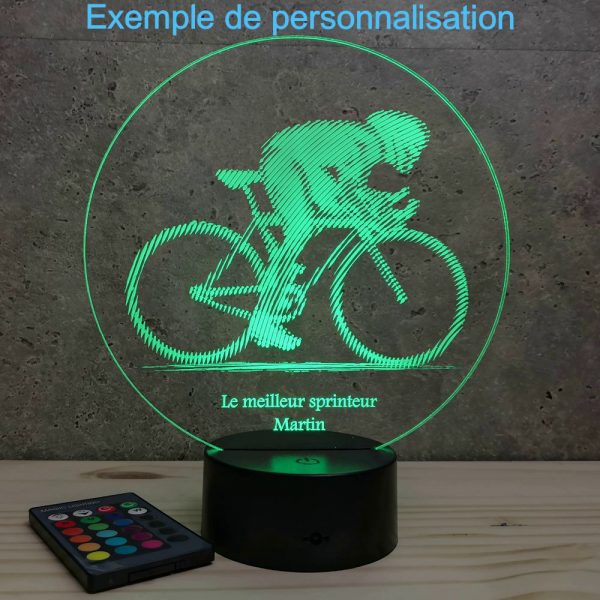 Lampe illusion 3D Vélo Sprinteur