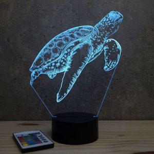 Lampe illusion 3D Tortue marine