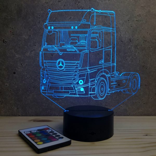 Lampe illusion 3D Camion Mercedes Actros