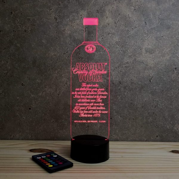 Lampe illusion 3D Vodka