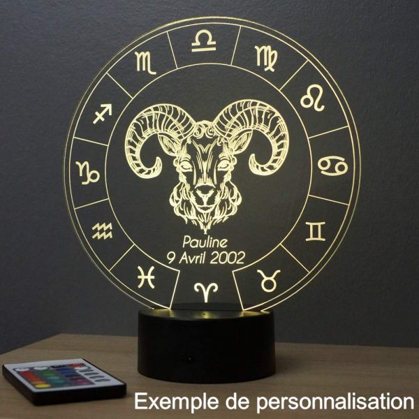 Lampe illusion 3D Astrologie Bélier